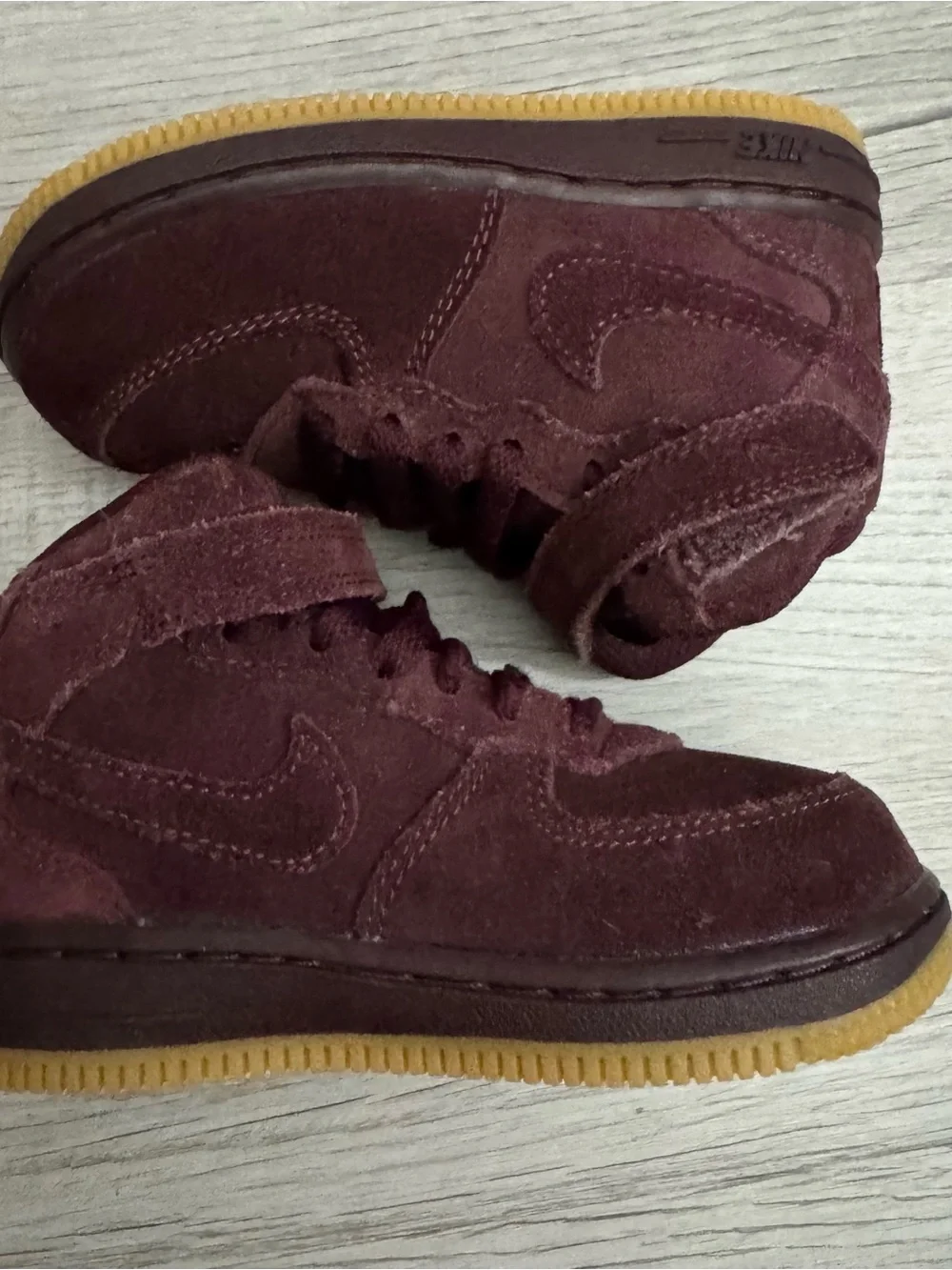Nike Air Force 1 Mid LV8 Burgundy Crush 859338-600 Toddler Shoes size 8C RARE